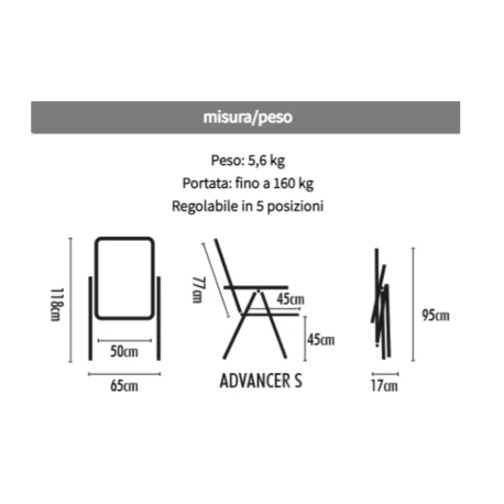 WESTFIELD Sedia Pieghevole Brunner Advancer Small - immagine 3